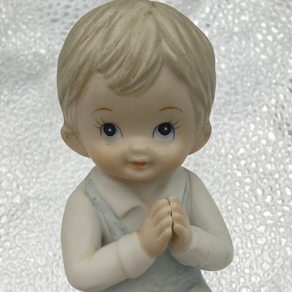 VTG Homco Gardening Boy & Girl Figurines 1452 Praying For Plants To‎ Grow 1980s - Picture 5 of 16